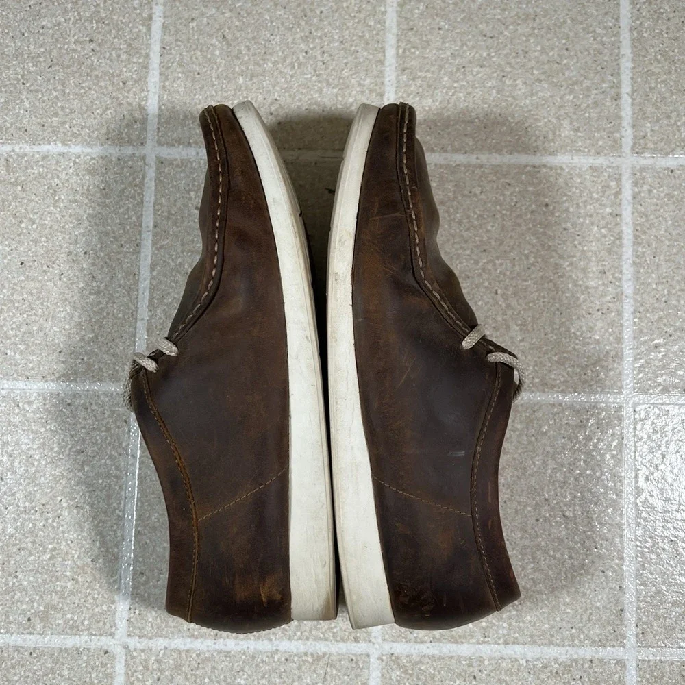 Clarks Originals Shoes Wallabee Mens 11 M Beeswax Brown Leather Moccasins Casual